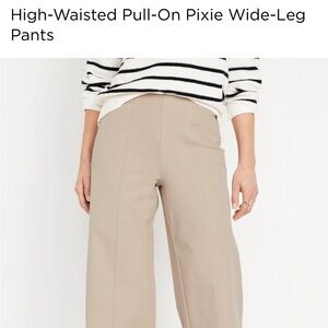 High Waisted Pull On Pixie Pants Tall Large NWT Khaki Color